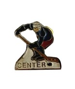 Center Vintage Hockey Pin Enamel Filled Sports Player Collectible PINS1 - $474.98 MXN