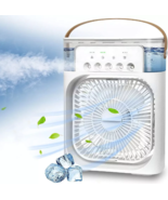 Portable USB Electric Humidifier Fan Air Conditioner LED Night Light Wat... - £18.11 GBP