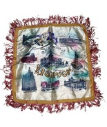 Vintage Souvenir of Denver Satin &amp;Fringe Pillowcase Square 17&quot;x18&quot; - $14.03