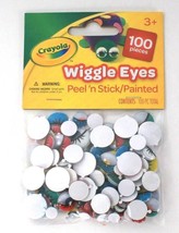 1 Bag Crayola 100 Pieces Multicolored Wiggle Eyes Peel N Stick Painted - $17.99