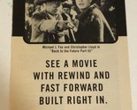 Back To The Future III Print Ad Advertisement Michael J Fox Christopher ... - $5.93