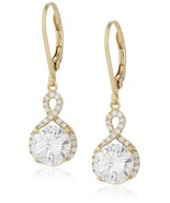 Swarovski Infinity Crystal Drop Earrings - Gold - £23.56 GBP