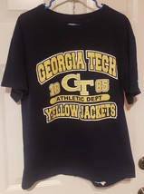  Georgia Tech Yellow Jackets  Athletic Dept. Logo Graphic Russell T Shirt Sz L - £10.56 GBP