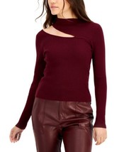 Lucy Paris Womens Charlie Cut-Out Sweater, X-Small, Burgundy - £55.39 GBP