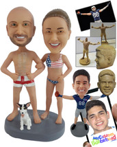 Personalized Bobblehead Two Swimmers Wearing Nothing But Underwear&#39;S - Sports &amp;  - £132.10 GBP