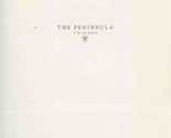 The Peninsula Chicago Folder with Avenues Restaurant Menus &amp; Schedule - £30.07 GBP