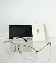 Brand New Authentic Fendi Eyeglasses 0107 01Q 59mm Gold Frame M0107 - $133.64
