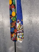 Vintage Christmas Ties Looney Tunes &amp; Mickey Mouse Holiday Tie Winter Lot Of 2 - £8.83 GBP