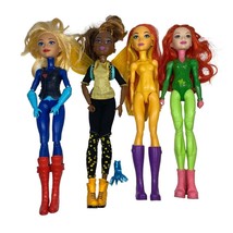 DC Mattel Barbie Lot 4 Dolls Super Hero Girls Poison Ivy Bumble Bee Starfire - £28.30 GBP