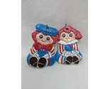 Set Of (2) 1979 Christmas Holiday Raggedy Doll Clay Ornaments 3&quot; - £20.24 GBP