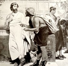Aristides The Just Banishment 1913 Greek Plate Print 2 Page History DWAA14 - £31.49 GBP