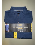 Lee Canvas Utility Shirt Button Up Classic Fit Men’s M Blue Denim - $236.37 MXN