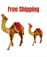 1pc Atique beduins Wood Camel Hand craved Of Olive Tree Wood size 15 cm - $115.76 CAD