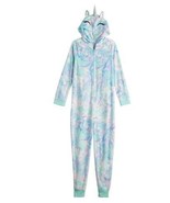 Girls One Piece Pajamas Hooded Unicorn Union Suit Fleece Blanket Sleeper... - £17.31 GBP