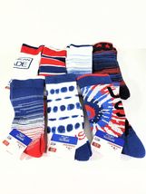 Celebrate Patriotic Men&#39;s Crew Socks Shoe Made USA 7 Different Pattern Size 6-12 - £7.11 GBP