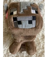 Mojang Jinx Minecraft Brown Gray Cow Fleece Plush Stuffed Animal Toy 6” - £11.55 GBP