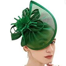 Fascinator Hat for Women Tea Party Headband One Size Dark Green Patrics day - £9.51 GBP