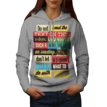 Wellcoda Do Not Read Text Funny Womens Hoodie, Unique Casual Hooded Sweatshirt - £29.31 GBP