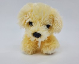 Aurora Mini Puppy Dog Yellow Furry 6&quot; Plush Stuffed Animal Lovey Toy B57 - £10.26 GBP