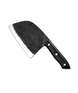 Butcher Knife Handmade Full Tang Carbon Steel Cleaver Forged Kitchen Che... - $40.58