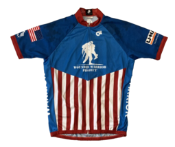 Mens Cycling Jersey Size XL Wounded Warrior Project American Flag Print - $42.74