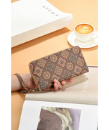 Brown Western Pattern Print Wristlet PU Leather Wallet - $8.91 CAD