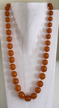 Vintage Natural Amber 40 Beads Necklace 70 Grams - £467.25 GBP