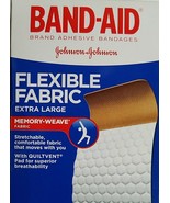 BAND-AID BANDAGES FLEXIBLE FABRIC EXTRA LARGE 1 3/4&quot;x 4&quot; 10 Ct/Box - £5.13 GBP