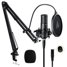 Xlr Condenser Microphone Kit, Professional Cardioid Studio Condenser Recording M - £84.62 GBP
