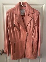 Pamela McCoy Genuine Leather Jacket Dusty Rose NWOT Size M - $75.00