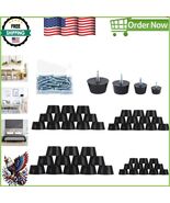 48PCS Eco-Friendly Anti-Scratch Rubber Feet Pads with Stainless Steel Wa... - $21.17 CAD