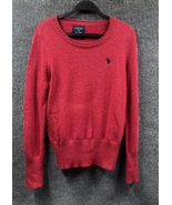 U.S. Polo Assn. Sweater Womens XL Red Long Sleeve Pullover Ribbed Sleeve... - £17.14 GBP