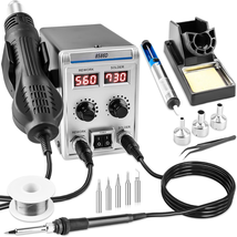 8586D 2-in-1 Soldering Station, Hot Air &amp; Solder Iron, LED Display, Temp... - €61,62 EUR