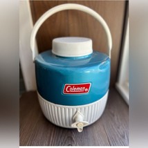 Vintage Coleman blue &amp; white Water Cooler with Handle And Spigot - £38.62 GBP