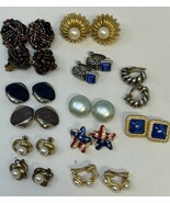 Vintage Clip-On Earring Lot 1980s-90s Bold Enamel Pearl Beaded Statement... - $34.60