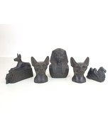 Egyptian Black Figures 3-5&quot; Bastet/King Tut/Camel Basalt/Resin Egypt Sou... - £99.38 GBP