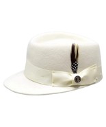 Men's LEGIONNAIRE Codet Cap Wool Felt Hat Telescope Crown LG101 Ivory - $87.99