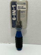 6-in-1 Multi-Bit Slotted Phillips Magnetic Screwdriver Nut Driver New - £4.34 GBP