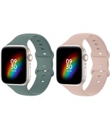 2 Pack Silicone Band Compatible With Apple Watch Ultra Band 38mm 40mm 41mm - £10.89 GBP