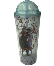 Amc Theaters &quot;Frozen 2&quot; Glitter Tumbler Cup 20 Oz. Elsa &amp; Anna New, Never Used - £3.17 GBP