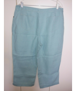J. JILL LADIES 100% LINEN PASTEL CROPPED PANTS-16-WORN ONCE-NICE-COMFY-COOL - £11.00 GBP
