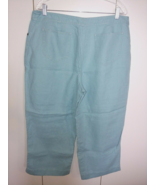 J. JILL LADIES 100% LINEN PASTEL CROPPED PANTS-16-WORN ONCE-NICE-COMFY-COOL - $19.00 CAD