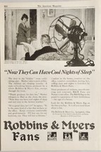 1920 Print Ad Robbins &amp; Myers Electric Fans Springfield,Ohio Couple Cool... - $20.49