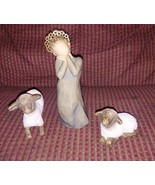 Willow Tree Little Shepherdess #26442 Christmas Nativity Figures W/ Sheep - £48.01 GBP