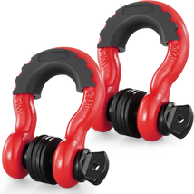 3/4&quot; D Ring Shackle, Red Shackles for Truck with 7/8” Screw Pin 62832 Lbs - €39,94 EUR