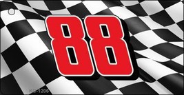 #88 Checkered Flag Racing Flag Novelty Key Chain - $11.95