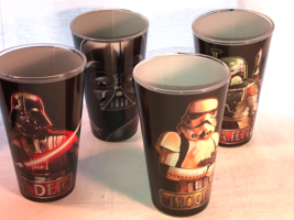 4 Star Wars 5.75 Inch Tumblers 2 Darth Vader Boba Fett And Storm Trooper - £20.04 GBP