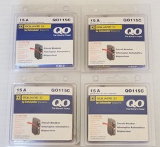 4x Circuit Breaker QO115C - SQUARE D BY SCHNEIDER ELECTRIC 15A SINGLE PO... - £39.01 GBP