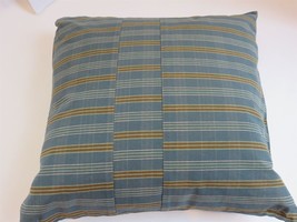 Calvin Klein Kashmir Madras Stripe Blue deco pillow NWT $125 - £38.32 GBP