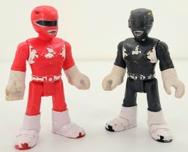 VTG 2002 Fisher Price Saban&#39;s Imaginext Power Rangers Red and Black (Lot of 2) - £6.55 GBP